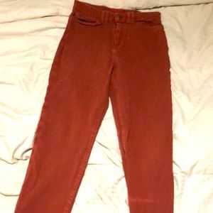 Very high-waisted American Apparel Rust Jeans